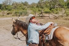 Gathering Cattle on the Lazy F Guest Ranch in Texas
